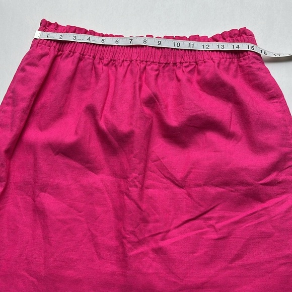 J Crew Factory NWT Linen Blend Scalloped Pink Skirt - 12 - Picture 8 of 10